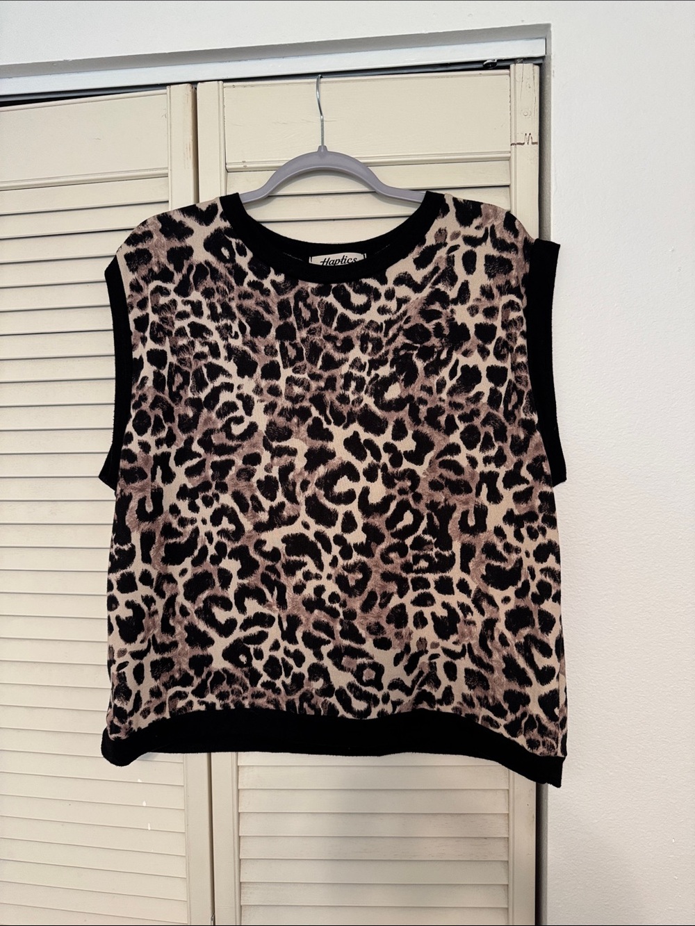 Haptics by Holly Harper Sleeveless Animal Print Top